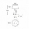Lámpara sobremesa LED Drum trípode de Fm Iluminación. Lámparas modernas