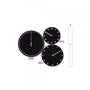 Reloj pared H:M:S: de Progetti. Relojes de pared y complementos modernos.