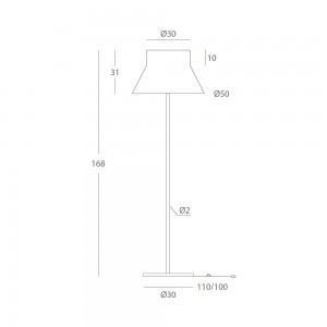Lámpara pie central Kora LED de Fm Iluminación. Lámparas modernas