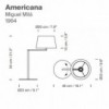 Lámpara sobremesa Americana 1964 de Santa & Cole. Lámparas diseño moderno.
