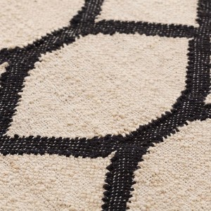 Alfombra Rodas Negro GAN. Colección de alfombras de yute modernas.