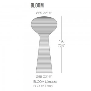 Lámpara de pie apta para exterior Bloom con Luz Led