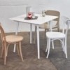 Mesa Ironica cuadrada de Ton. Mesas cuadradas de diseño. Mesas de madera.