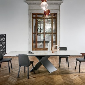 Mesa AX extensible de Bonaldo. Mobiliario de diseño italiano. Mesa salón.