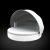 Cama fija con parasol color blanco modelo Ulm Daybed de Vondom