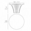 Medidas para la mesa modelo Biophilia de Vondom 