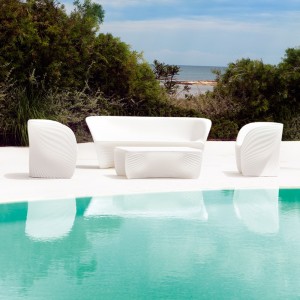 Mesa Biophilia con Luces Led en el Interior con Tejido Náutico | Vondom