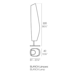 Lámpara pie Blanca Vondom