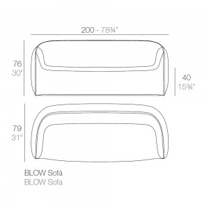 Sofá Blow con Tapizados en Tela Náutica y Luces Led Interiores | Vondom