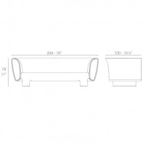 Sofá Bum Bum en Piel Náutica para Interior y Exterior | Diseño de Vondom