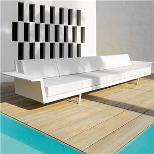 Sofá 5 Plazas Delta 432x88x72 cm para Espacios Exteriores | Vondom