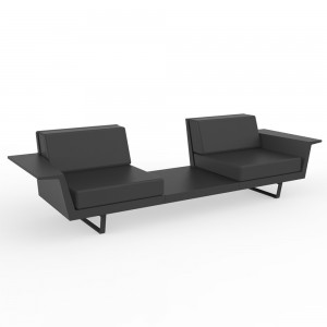 Sofá 2 plazas + Mesa Delta de Espacios Exteriores Diseñada por Vondom