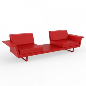 Sofá 2 plazas + Mesa Delta de Espacios Exteriores Diseñada por Vondom