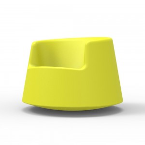 Sillón bajo Roulette Fabricado en Resina con Acabado Mate o Lacado