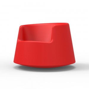 Sillón bajo Roulette Fabricado en Resina con Acabado Mate o Lacado