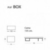 Puff cama Box 12-S135 de ES Interiorismo. Puff cama 135 cm. Puffs cama modernos.