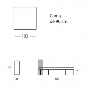 Mueble cama entrega inmediata de Es Interiorismo. Mueble cama plegable.