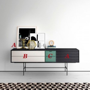 Aparador bajo A9-2 de Treku. Muebles modernos.