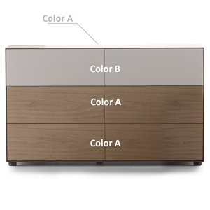 Cómoda Lauki, Ancho 119 de Treku. Cómoda moderna para dormitorio