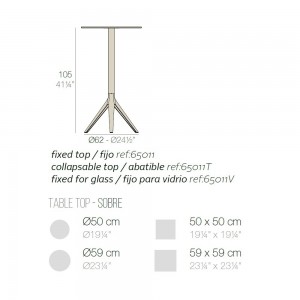 Mesa alta Mari-Sol pie Ø62 de Vondom. Muebles y complementos de exterior.