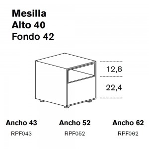 Mesita Ober de 40 cm de altura de Treku. Mesita de diseño nórdico.