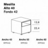 Mesita Ober de 40 cm de altura de Treku. Mesita de diseño nórdico.
