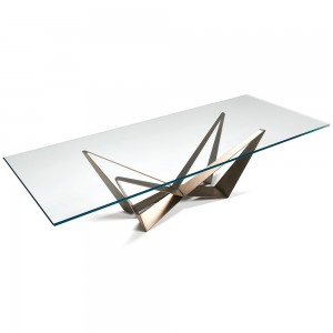 Mesa Skorpio de Cattelan Italia. Muebles modernos italianos. Mesas de cristal.