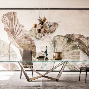 Mesa Skorpio de Cattelan Italia. Muebles modernos italianos. Mesas de cristal.