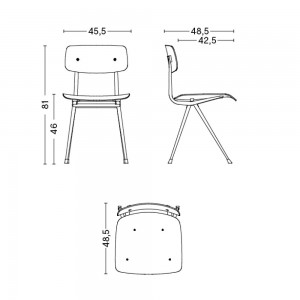 Silla Result Chair de madera con patas de acero de HAY ideal para espacios interiores.