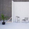 Taburete Hee de acero galvanizado es ideal para cafés y restaurantes.