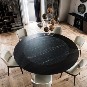 Mesa Skorpio Round Ker-Wood de Cattelan Italia para comedor. Mesas de comedor.