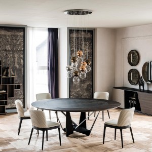 Mesa Skorpio Round Ker-Wood de Cattelan Italia para comedor. Mesas de comedor.
