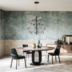 Mesa Soho Ker-Wood de Cattelan Italia. Mesa de madera y cerámica. Mesas modernas.