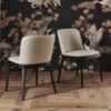 Silla Magda Couture de Cattelan Italia. Silla con brazos. Sillas capitoneadas.