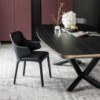 Silla Wanda de Cattelan Italia. Silla de acero tapizada. Sillas modernas.