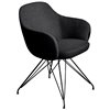 Silla Cadira Wire de Sovet Italia. Sillas tapizadas con base de metal.