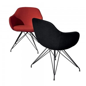 Silla Cadira Wire de Sovet Italia. Sillas tapizadas con base de metal.