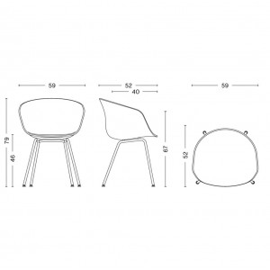 Silla AAC 26 ideal para comedores modernos y exclusivos de Hay.