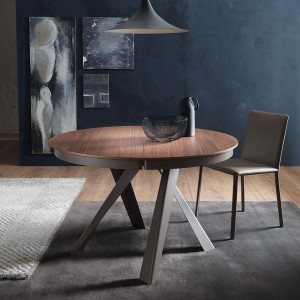Mesa extensible Emisfero Legno de comedor o salón de Ozzio design.