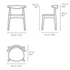 Silla CH20 Elbow de Carl Hansen and Son. Sillas de diseño moderno tapizadas.