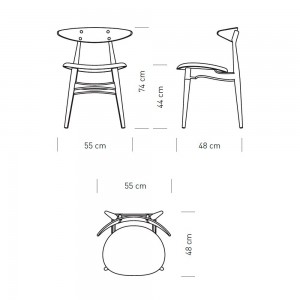 Silla CH33P en tela de carl Hansen and Son. Sillas de diseño moderno. 