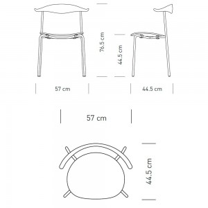 Silla CH88P en piel de Carl Hansen and Son. Sillas tapizadas modernas.