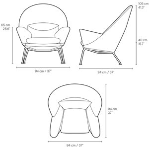Butaca Oculus CH468 Tela Carl Hansen and Son