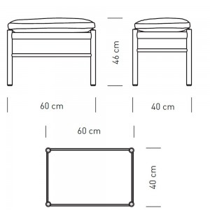 Reposapiés Colonial OW149F de Carl Hansen and Son. Reposapiés de diseño moderno.