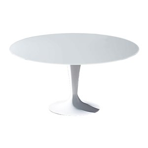Mesa Flûte redonda cristal Sovet Italia. Mesas originales perfecta para salón.