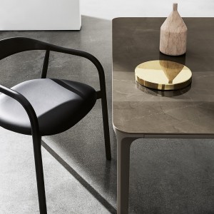 Mesa Slim cerámica Extensible de Sovet. Mesa de aluminio con sobre de cerámica