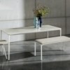 Mesa Slim cerámica Extensible de Sovet. Mesa de aluminio con sobre de cerámica