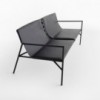 Sofá Tout Le Jour Horm. Sofa de diseño para salón en metal pintado y cuero