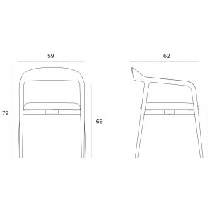 Silla Velasca de madera de Horm. Muebles contemporános de diseño italiano.