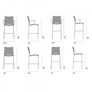 Taburete moderno Sand tapizado para cocina de Desalto. Muebles de diseño.